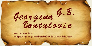 Georgina Bontulović vizit kartica